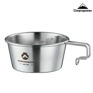 Bát Đa Năng Cắm Trại Campingmoon S360 - INOX 304 Thiết Kế Tay Cầm Công Thái Học, Có Thể Gia Nhiệt Trực Tiếp