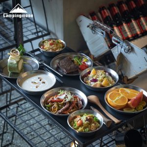 Bộ Chén Bát Đĩa Inox 4 Món Campingmoon S395/BKS395