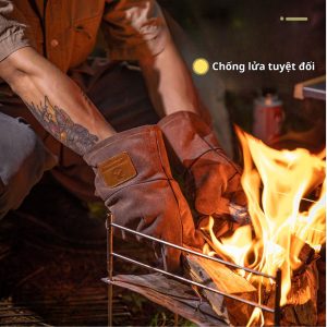 Găng tay chịu nhiệt Campingmoon Q28, găng chống cháy, chịu nhiệt 300-400 độ C