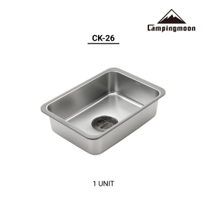 Chậu rửa inox dùng cho bàn IGT Campingmoon CK-26 Gọn Gàng, Tiện Lợi, Chuẩn Bếp Trại Chuyên Nghiệp
