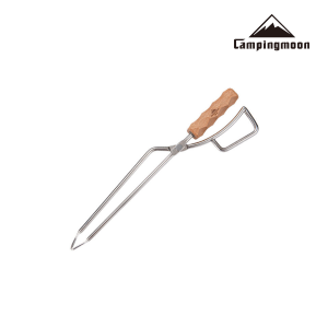 Kẹp gắp than inox không gỉ Campingmoon MS-42 | kẹp gắp than inox 304 không gỉ, tay cầm gỗ chắc chắn