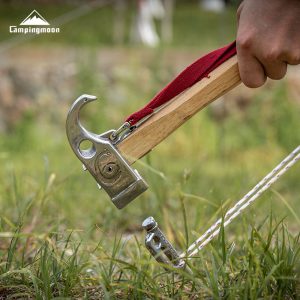 Búa cắm trại Campingmoon C6, thép không gỉ, cán gỗ, đầm chắc tay