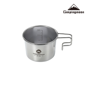 Cốc, ly uống nước cắm trại Campingmoon S180 | BKS-180, inox 304 không gỉ, dung tích 160ml, nhỏ gọn
