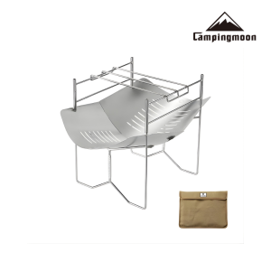 Bếp củi gấp gọn Campingmoon Solo-A4 | Bếp nướng thép không gỉ, tiện lợi cho cắm trại kèm túi gấp gọn