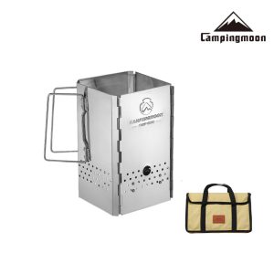 Bếp Ủ Than Campingmoon Cỡ Lớn MT-19 – Mồi Than Nhanh, Cháy Đều,Lên Than Nhanh, Không Khói Cay