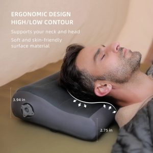 Gối hơi cắm trại ZERO PILLOW siêu nhẹ và thiết kế công thái học giúp cơ thể có giấc ngủ ngon
